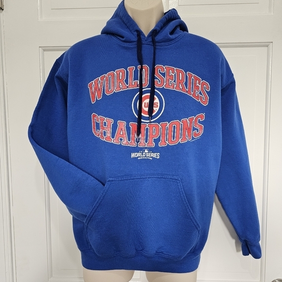 Chicago CUBS 2016 World Series Champions Pullover Sweatshirt Hoodie Size M - Picture 13 of 13